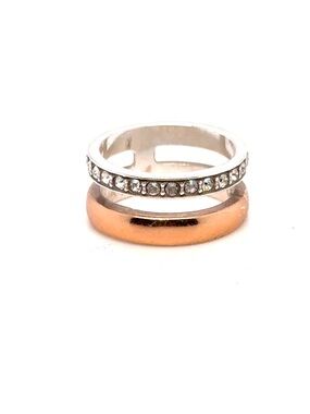 Brighton Rose Gold and Clear Crystal Ring